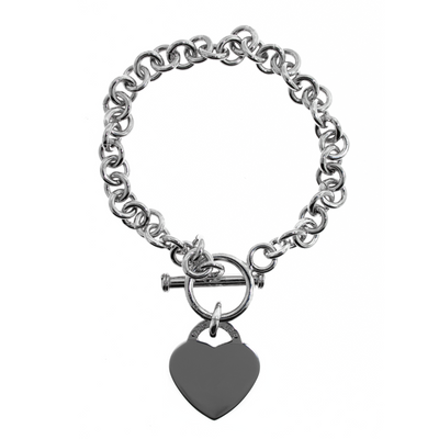 Rolo Toggle Heart- Bracelet