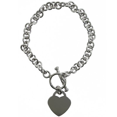 Rolo Toggle Heart- Bracelet