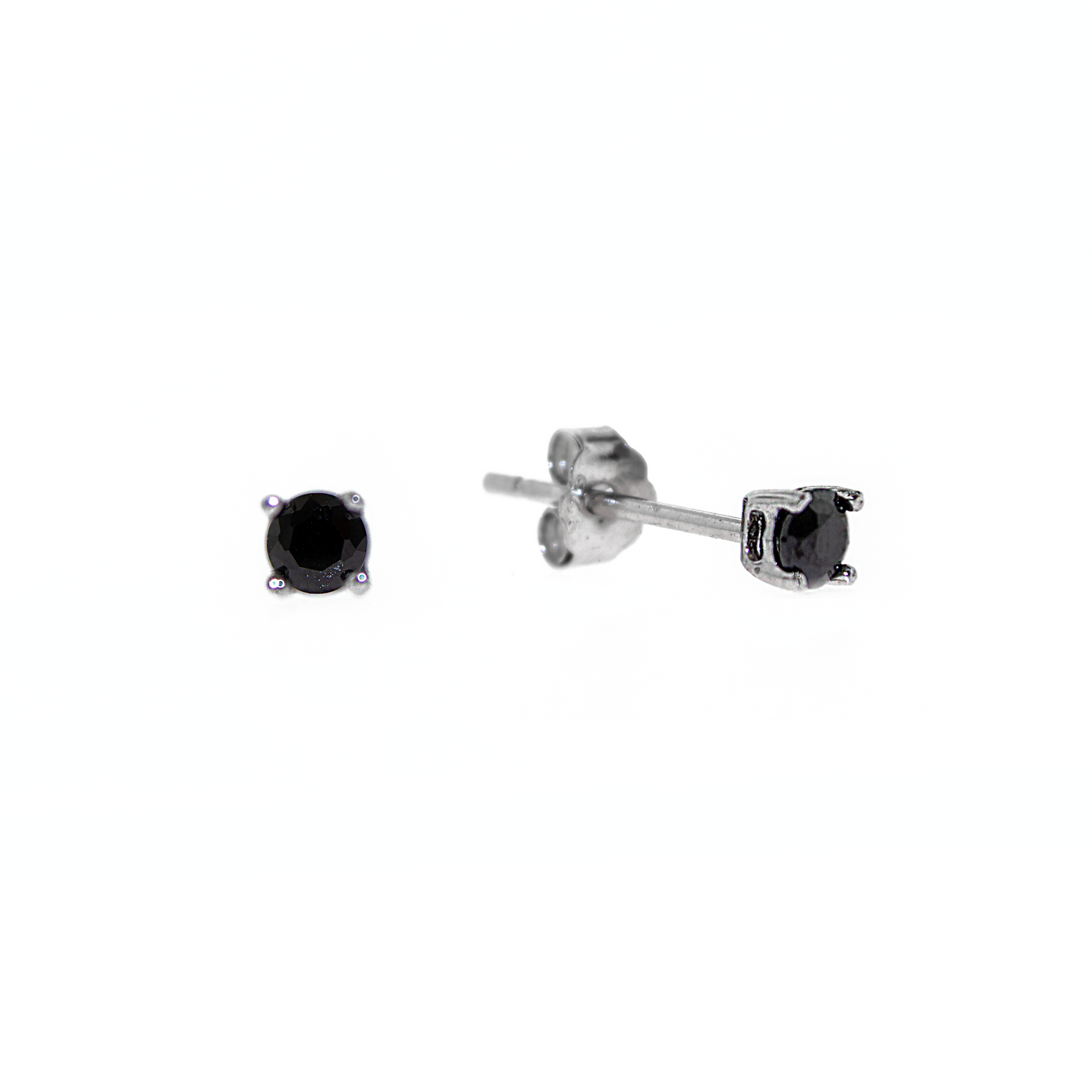 Black Stone - Stud Earrings