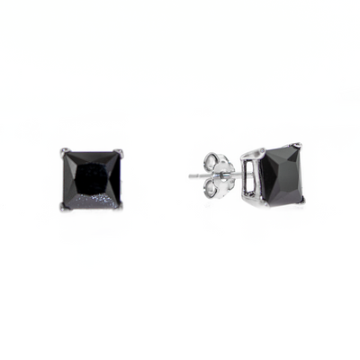 Black Stone - Stud Earrings