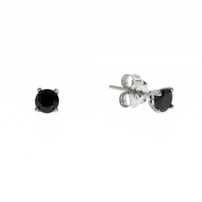 Black Stone - Stud Earrings