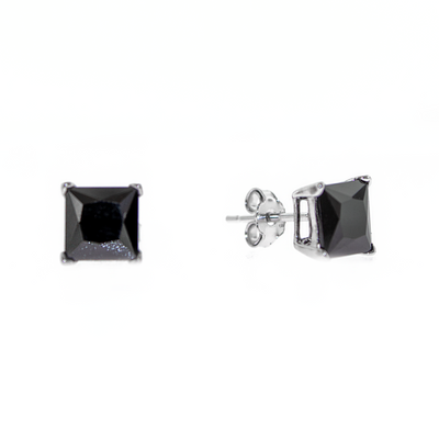 Black Stone - Stud Earrings