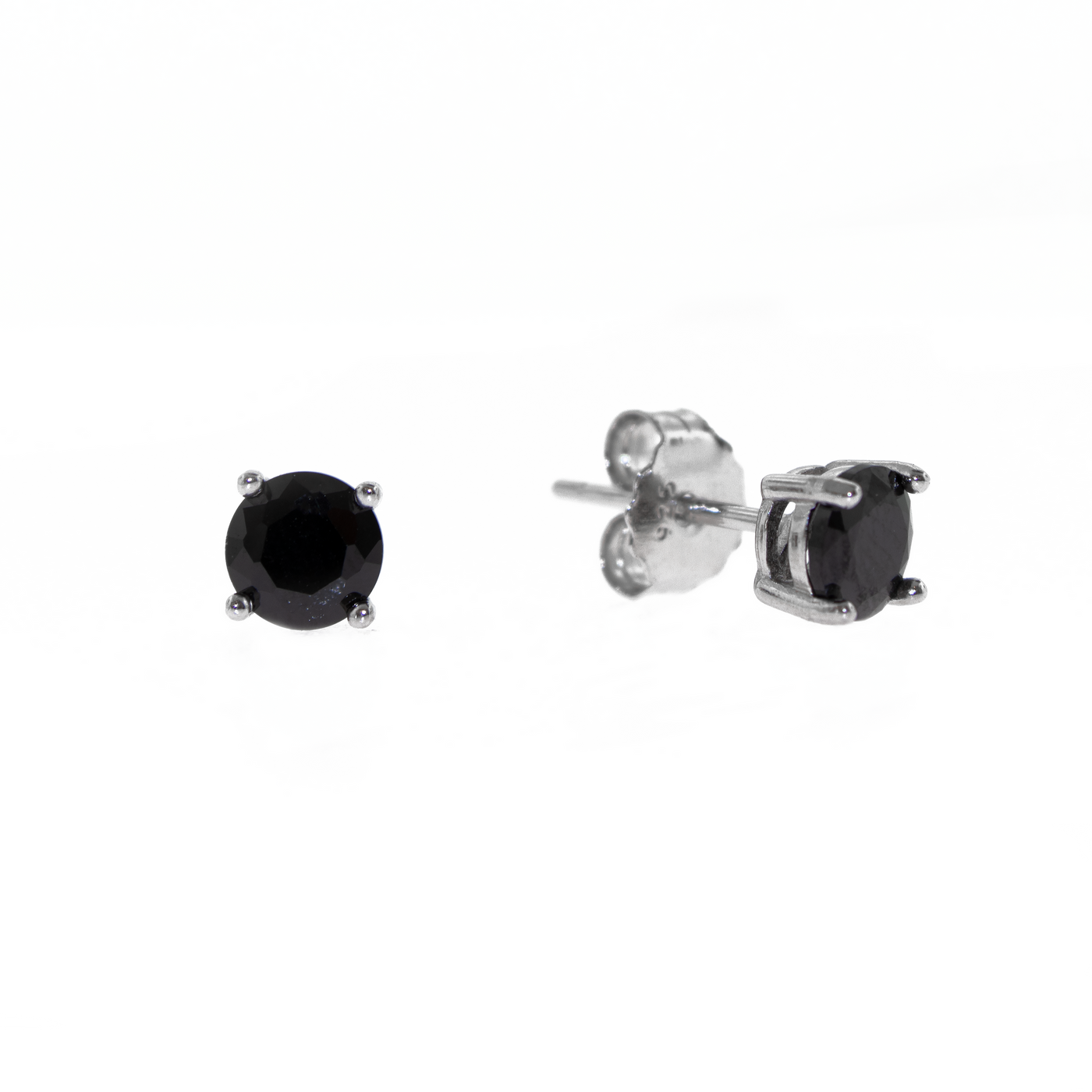 Black Stone - Stud Earrings