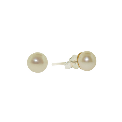 Peach Pearl - Stud Earrings