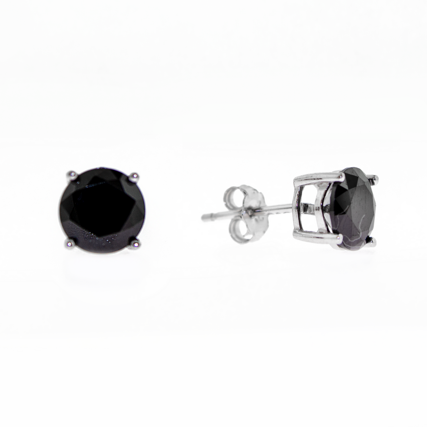 Black Stone - Stud Earrings