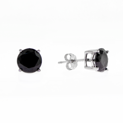 Black Stone - Stud Earrings