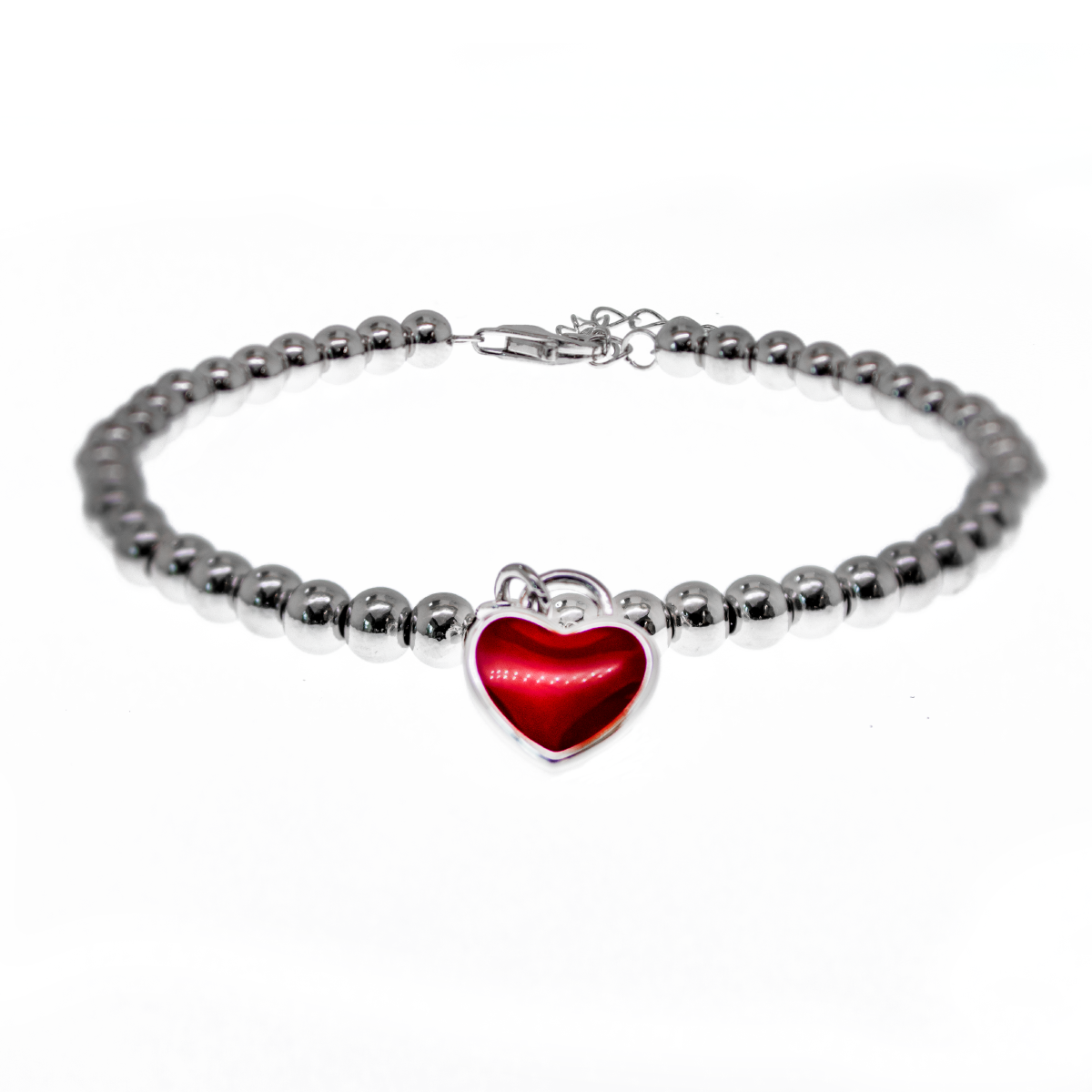 Heart Tiff Colored - Bead Bracelet