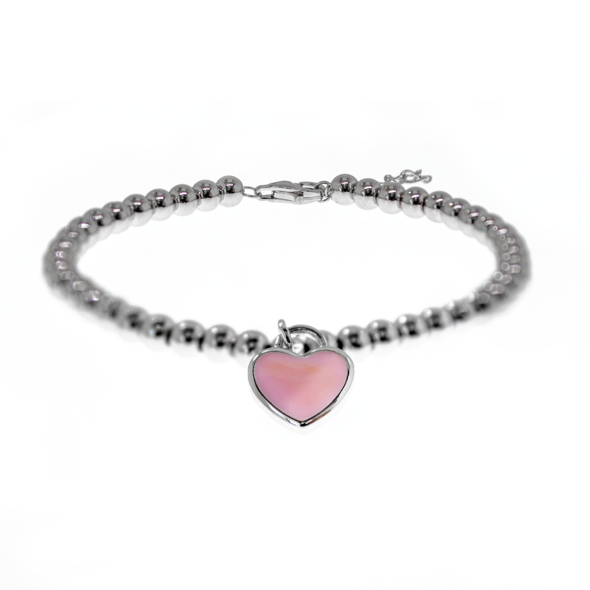 Heart Enamel Bead Bracelet