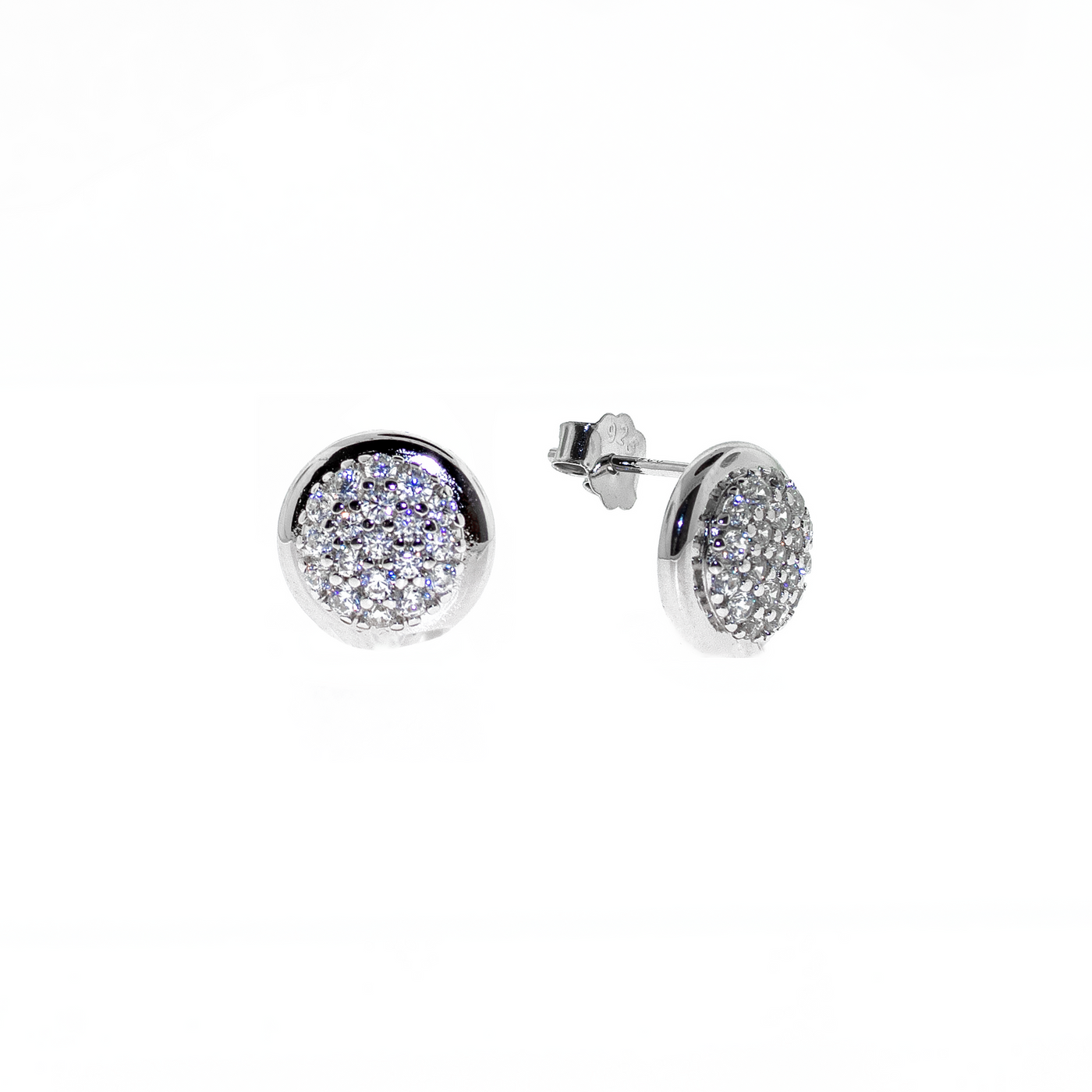 Circle Contour Pave - Earrings