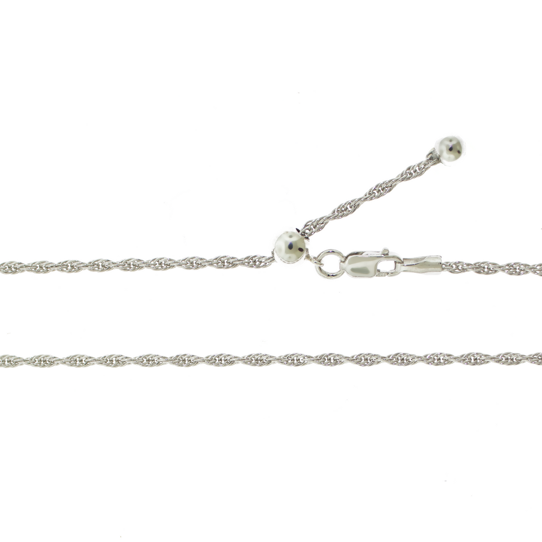 Adjustable Loose Rope Chain – Silver Co Jewelry