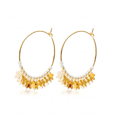 Flowers - Hoop Earrings