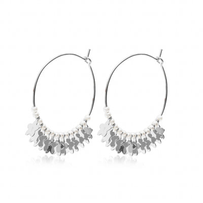 Flowers - Hoop Earrings