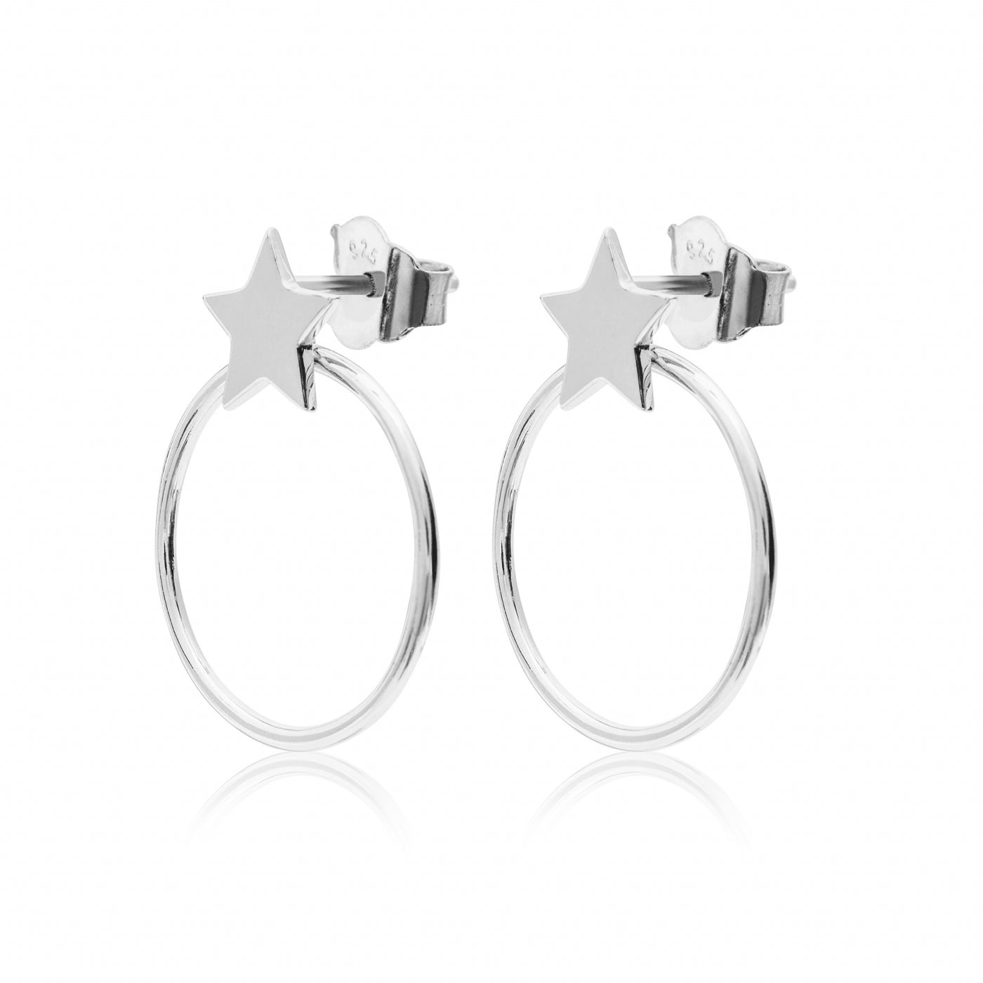 Circle Star - Hoop Earrings