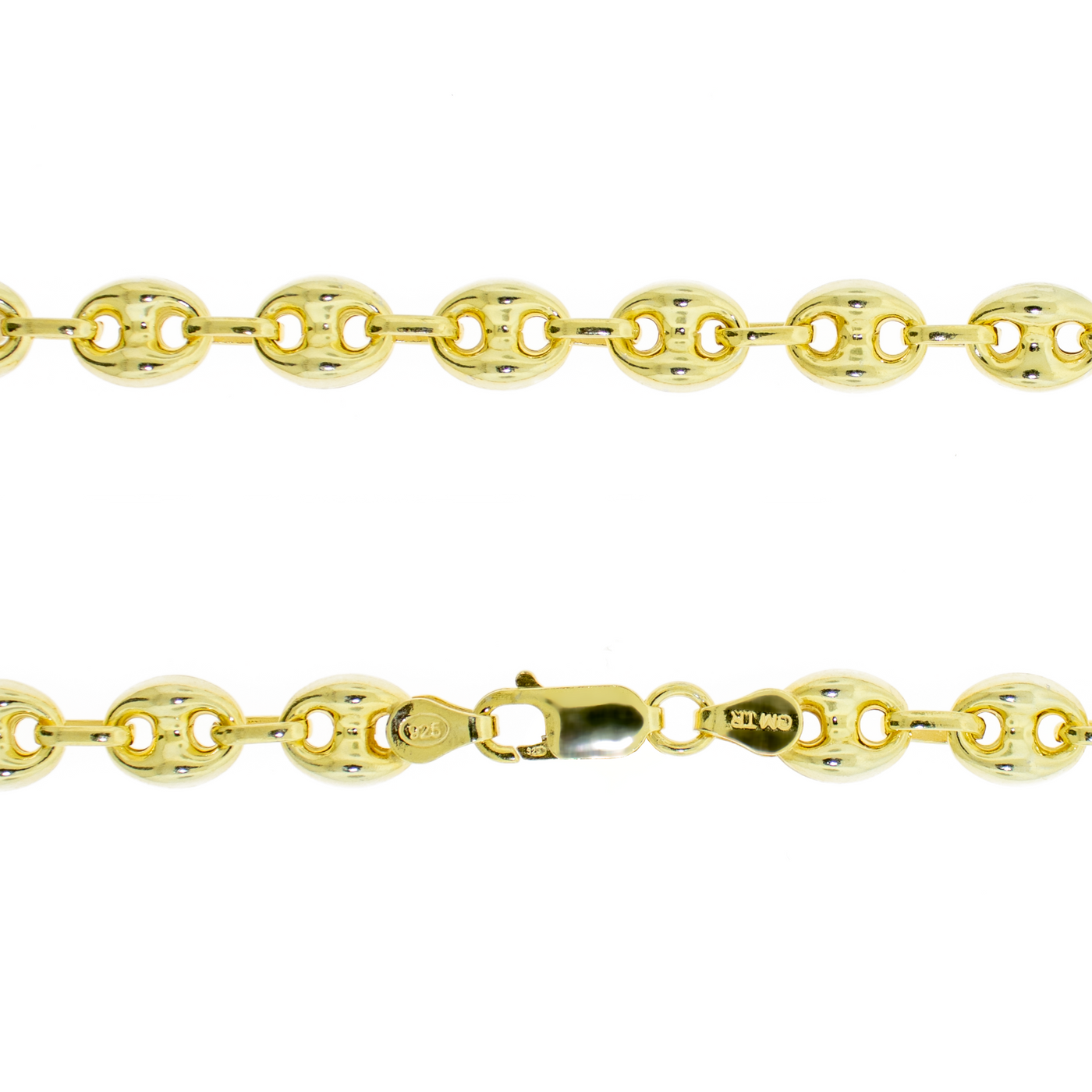 Gold Plated Puff Marina Chain