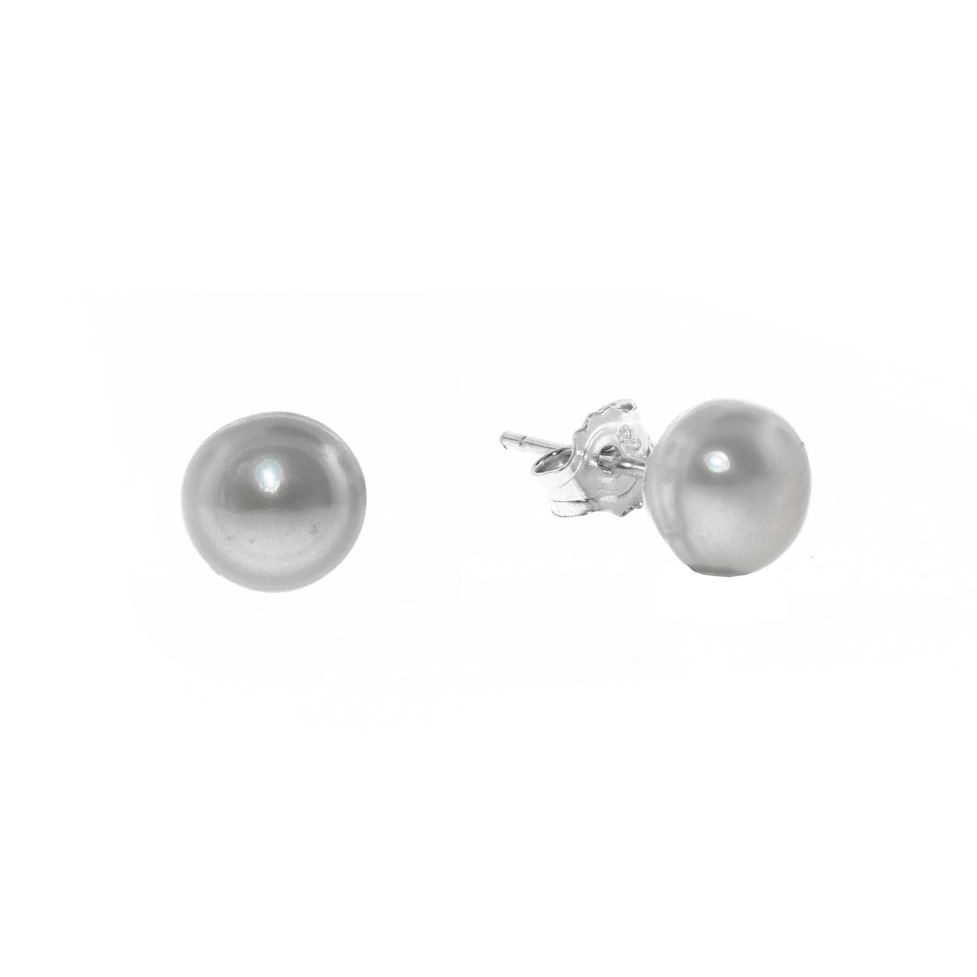 Grey Pearl - Stud Earrings