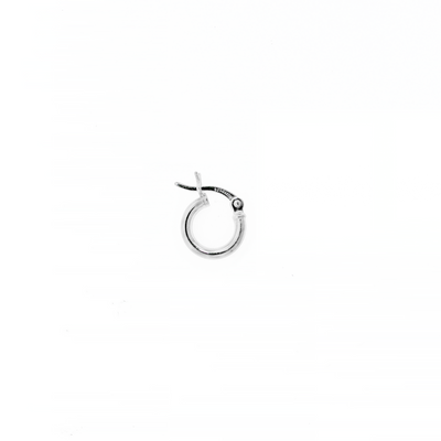 Hoop Earrings 2mm Silver - Rhodium