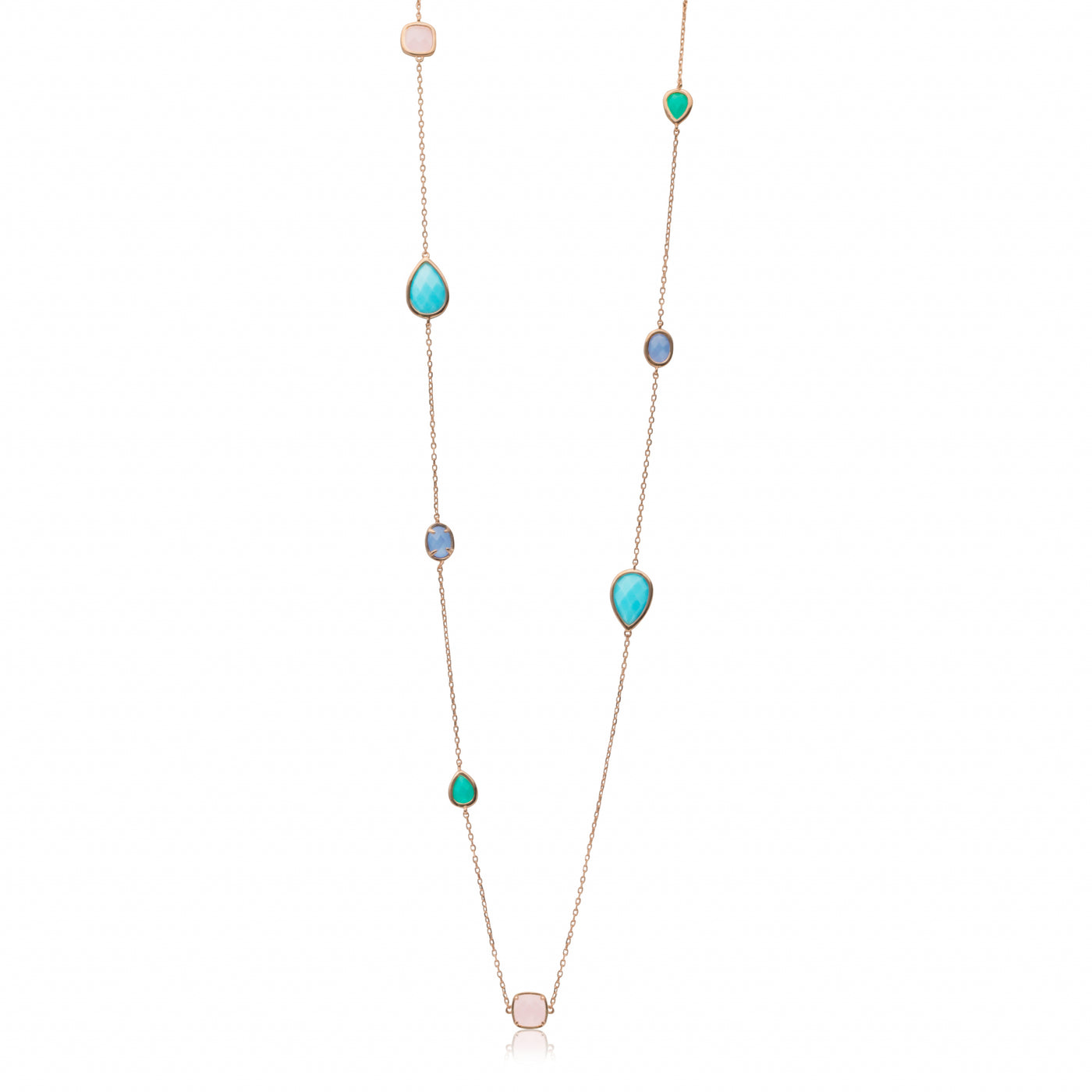 Melia Color Drops Rose Gold - Necklace