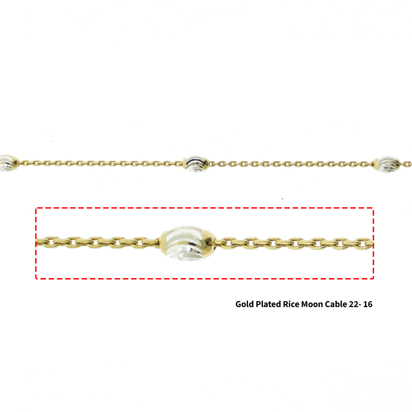 Rise Moon Cable Gold Plated
