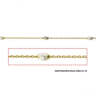 Rise Moon Cable Gold Plated