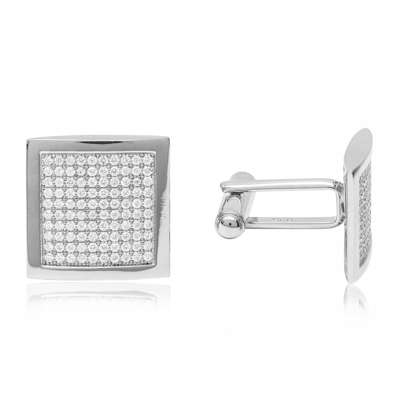 Emilian Square Pave - Cuff Links