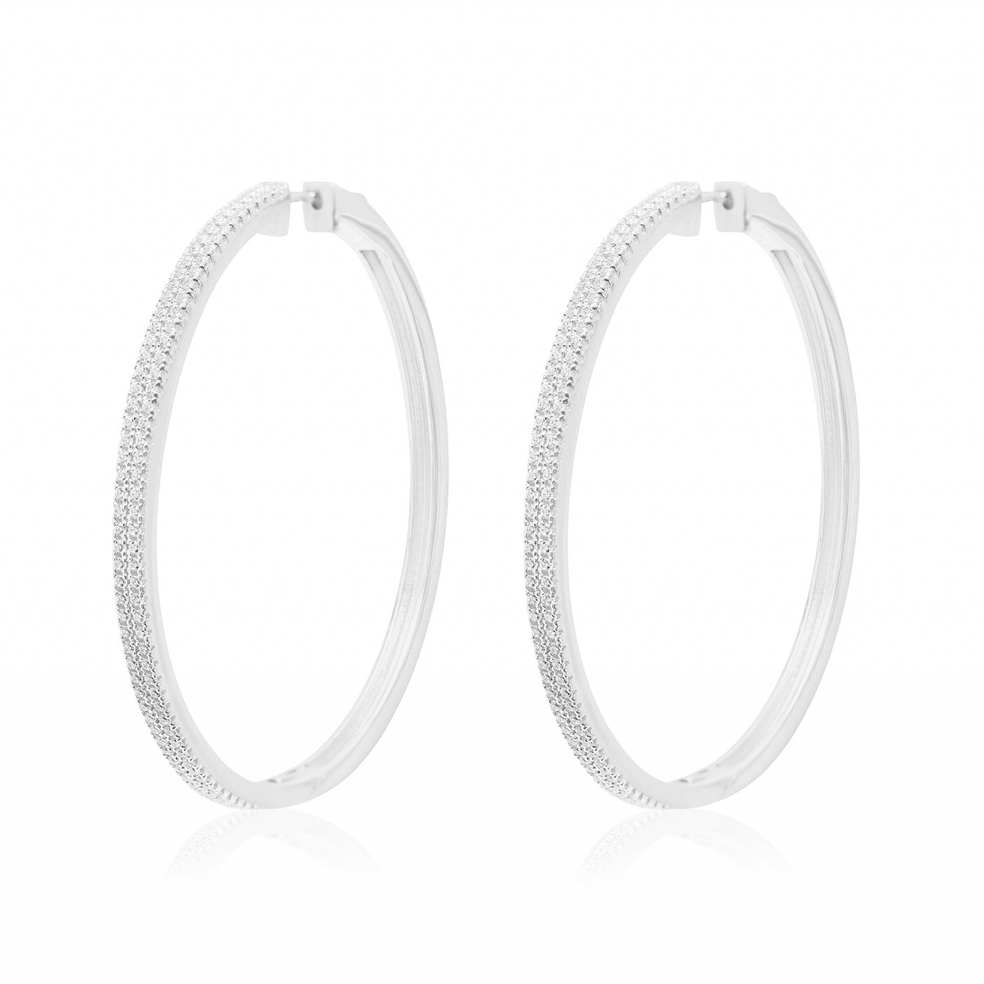 Mathilde Double - Silver Hoops