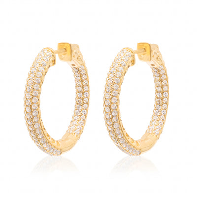 Elise Rounded Complete Gold - Hoop Earrings