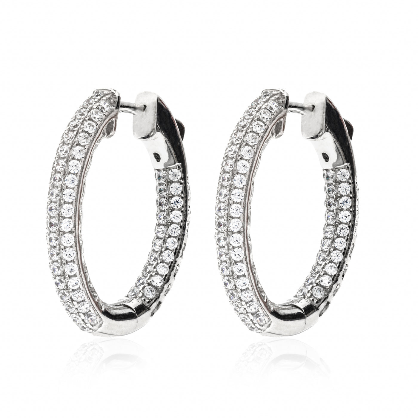 Elise Rounded Bottom - Silver Hoops