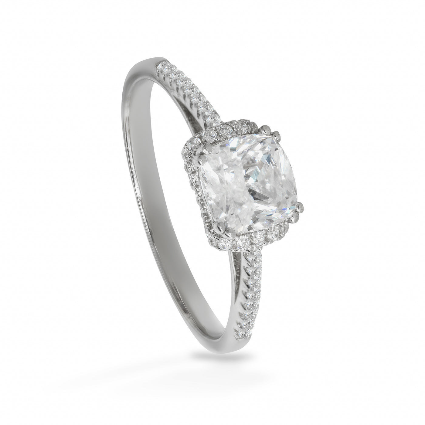 Camille Slimed Solitaire Pave - Ring