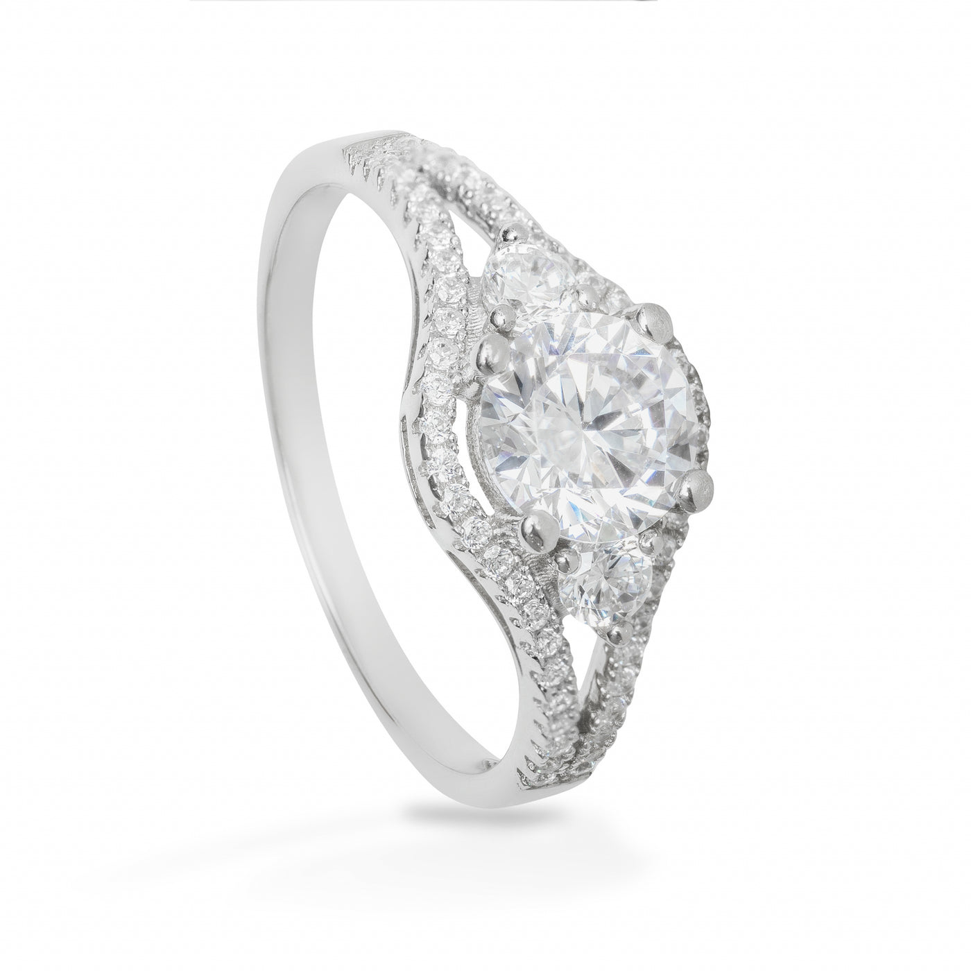 Maëlys Close Intertwined Solitaire Pave - Ring