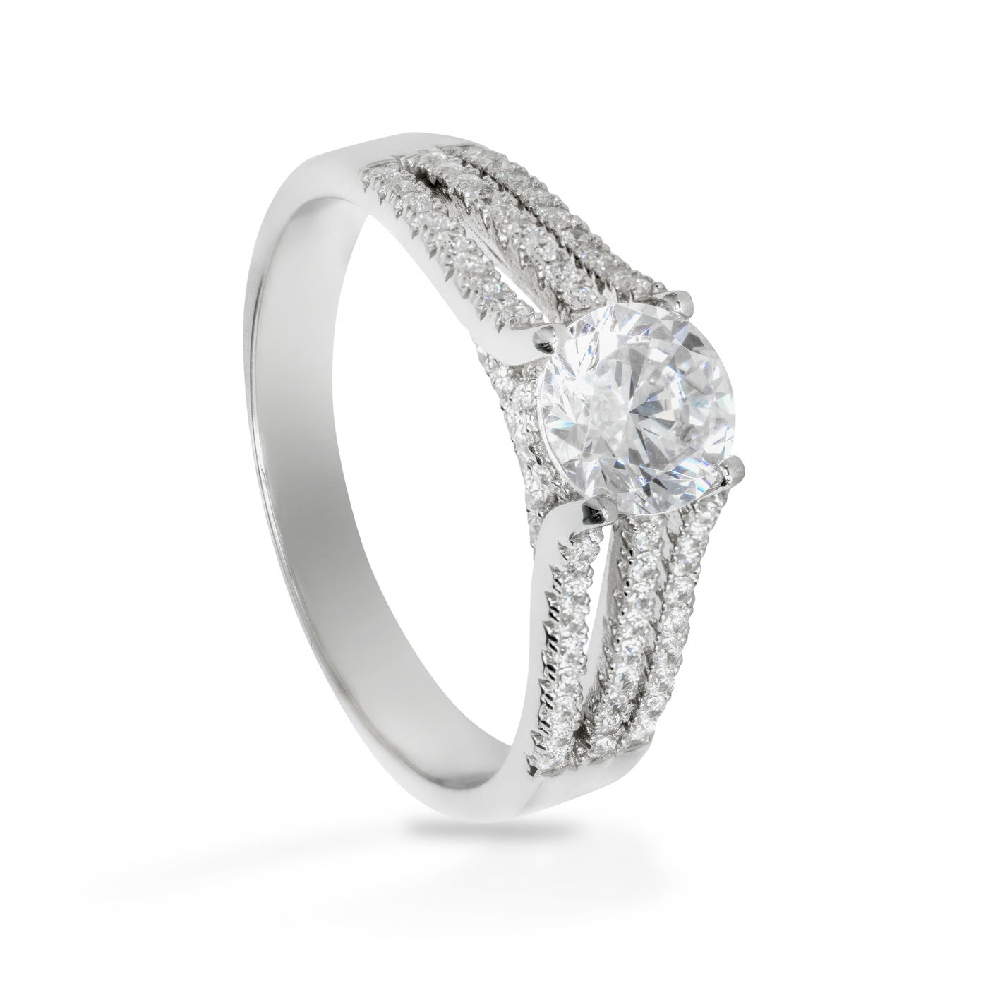 Margaux Triple Solitaire Pave - Ring