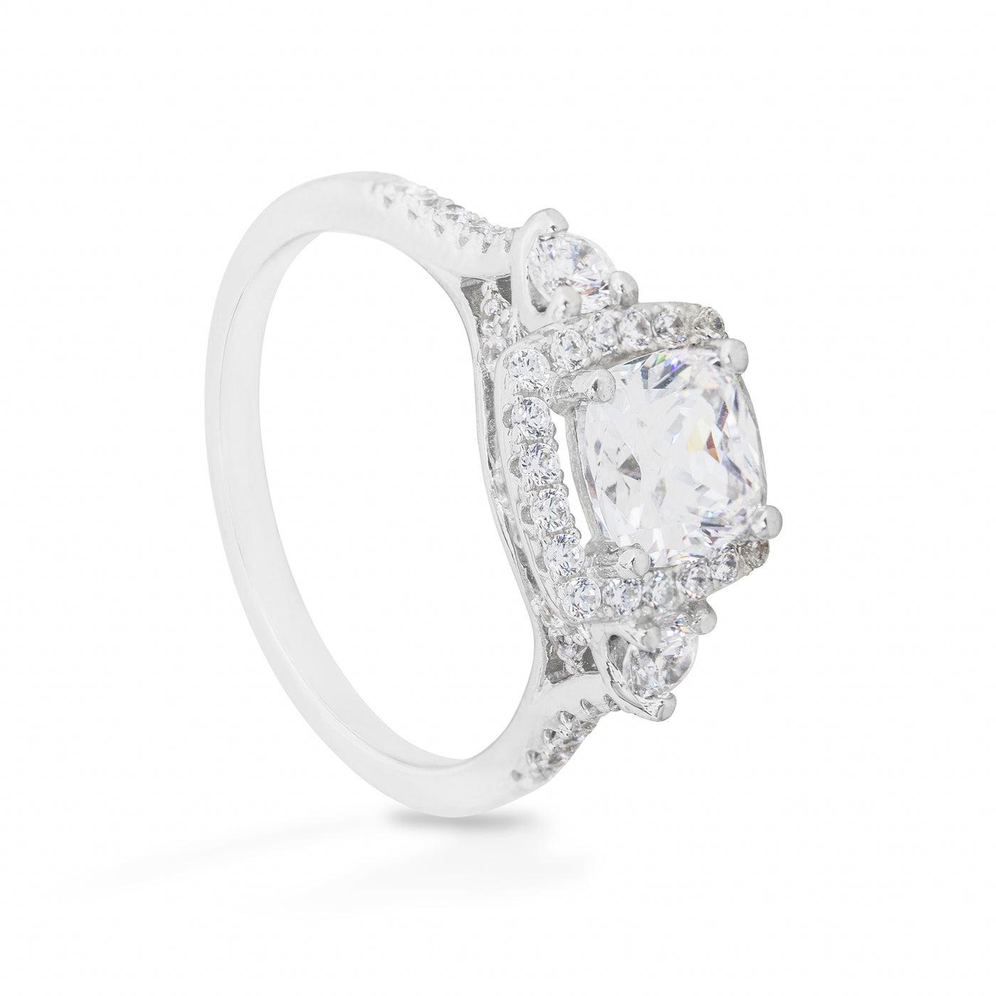 Camille Théa Solitaire Pave - Ring