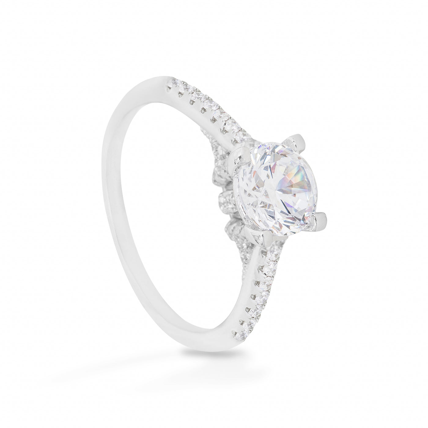 Elodie Princess Solitaire Pave - Ring