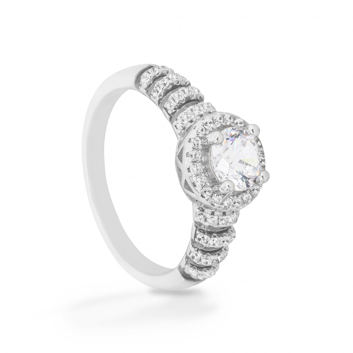 Annette Cobra Pave Solitaire - Ring