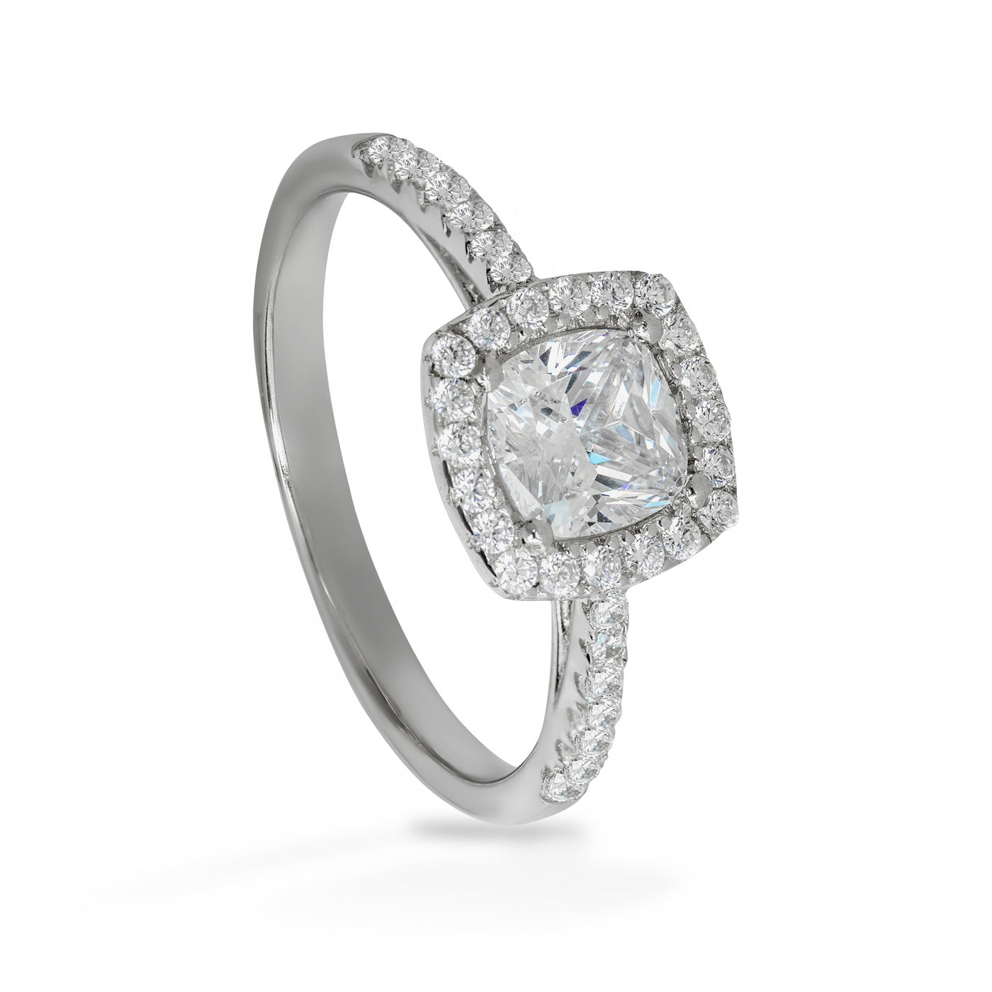 Camille Simple Solitaire Pave - Ring
