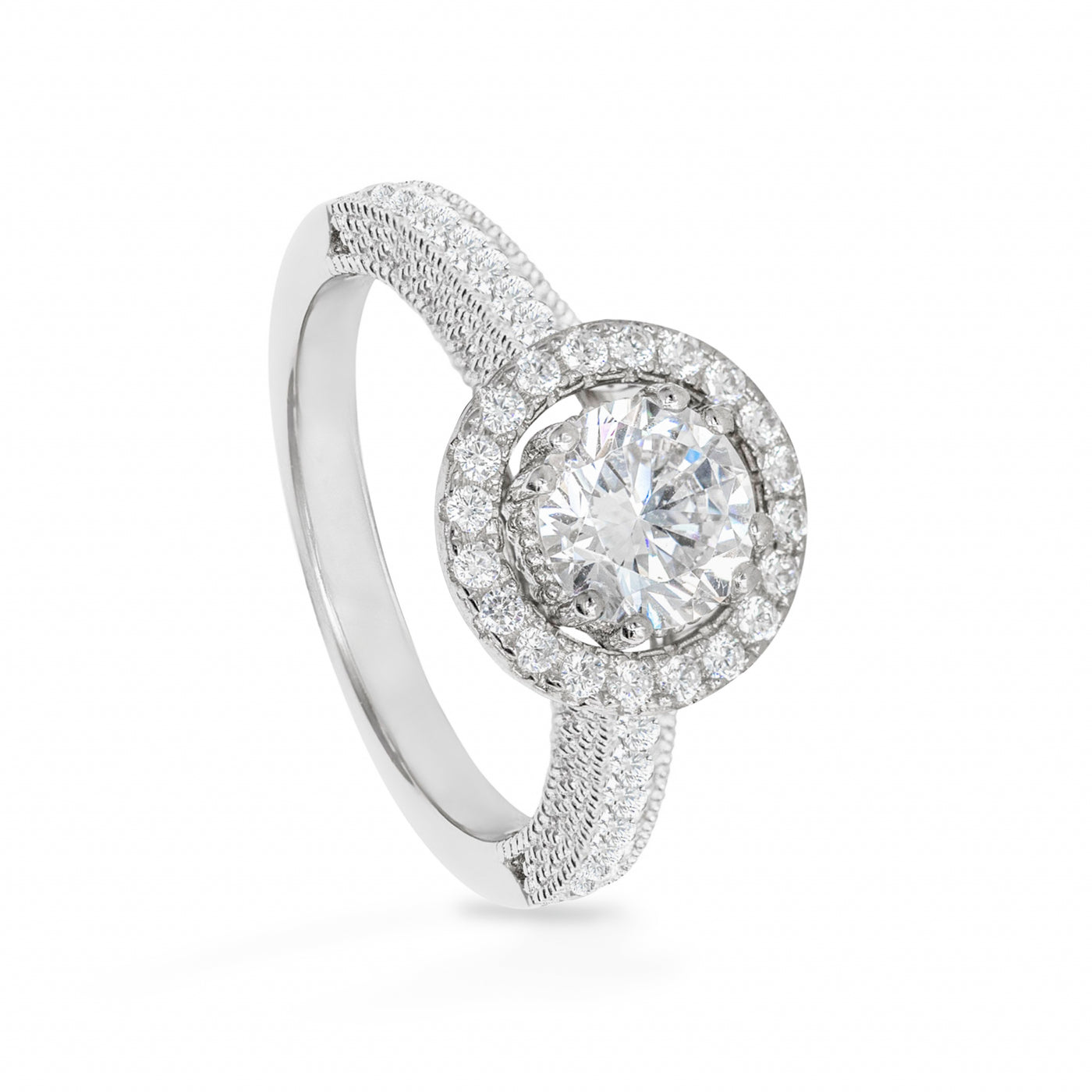 Agathe Slim Solitaire Pavé - Bague