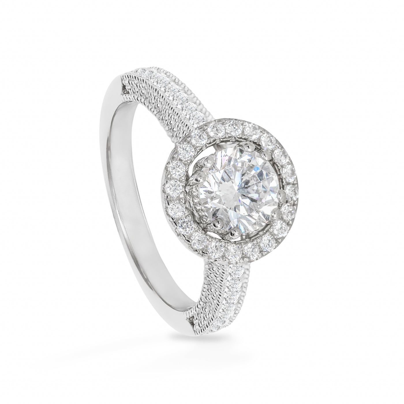 Agathe Slim Solitaire Pave - Ring