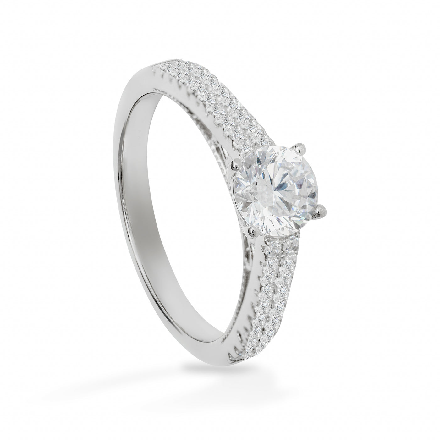 Elodie Full Prong Pave - Bague