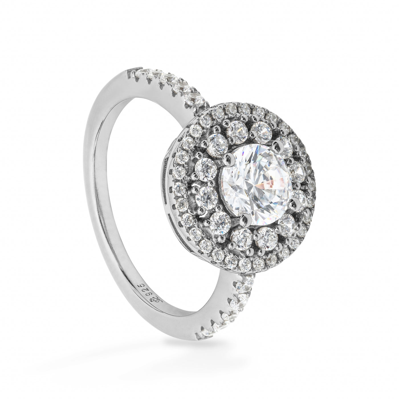 Agathe Double Solitaire Pavé - Bague
