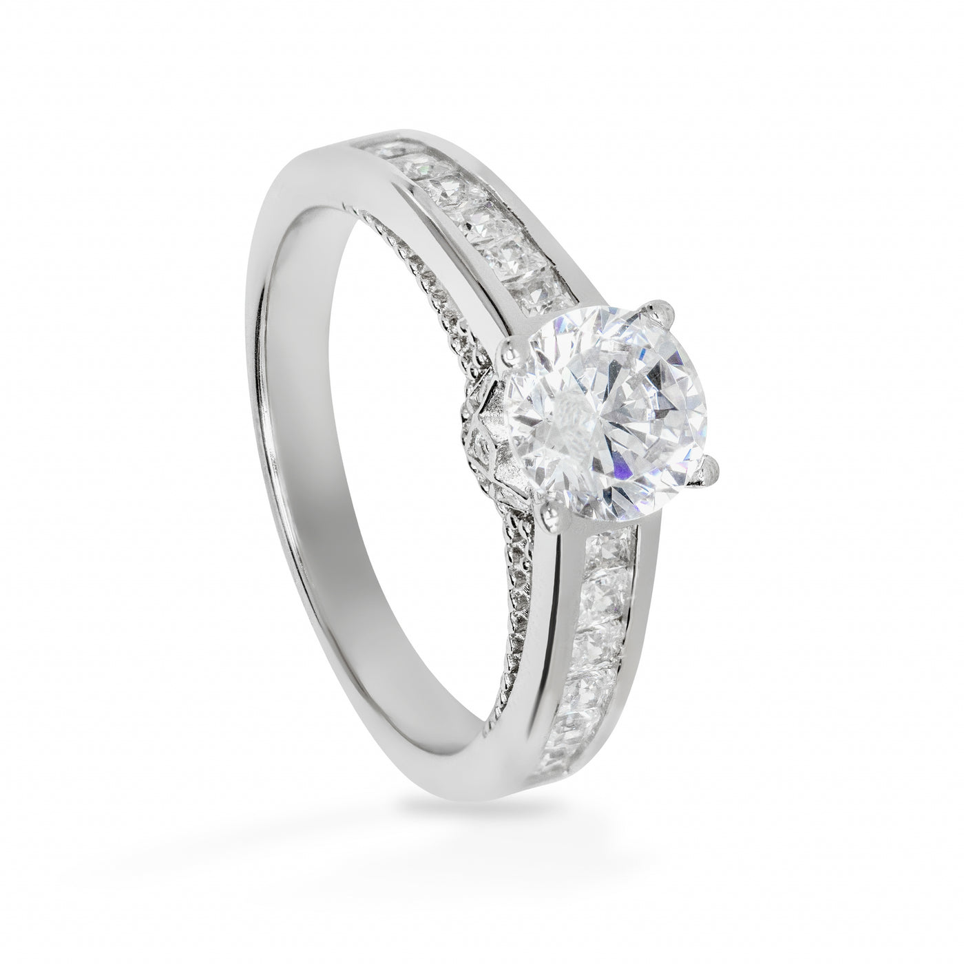 Elodie Complex Solitaire Pave - Bague