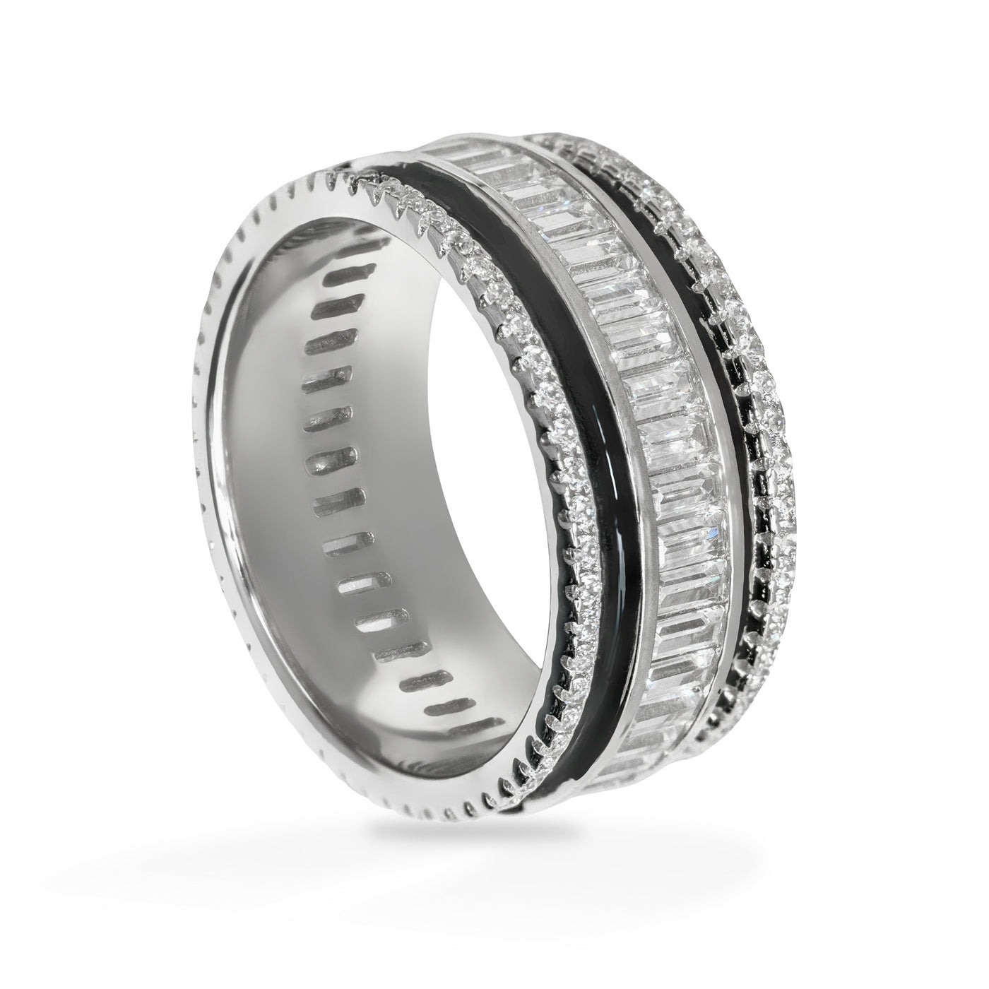 Elise Cubic Noir et Blanc - Bague