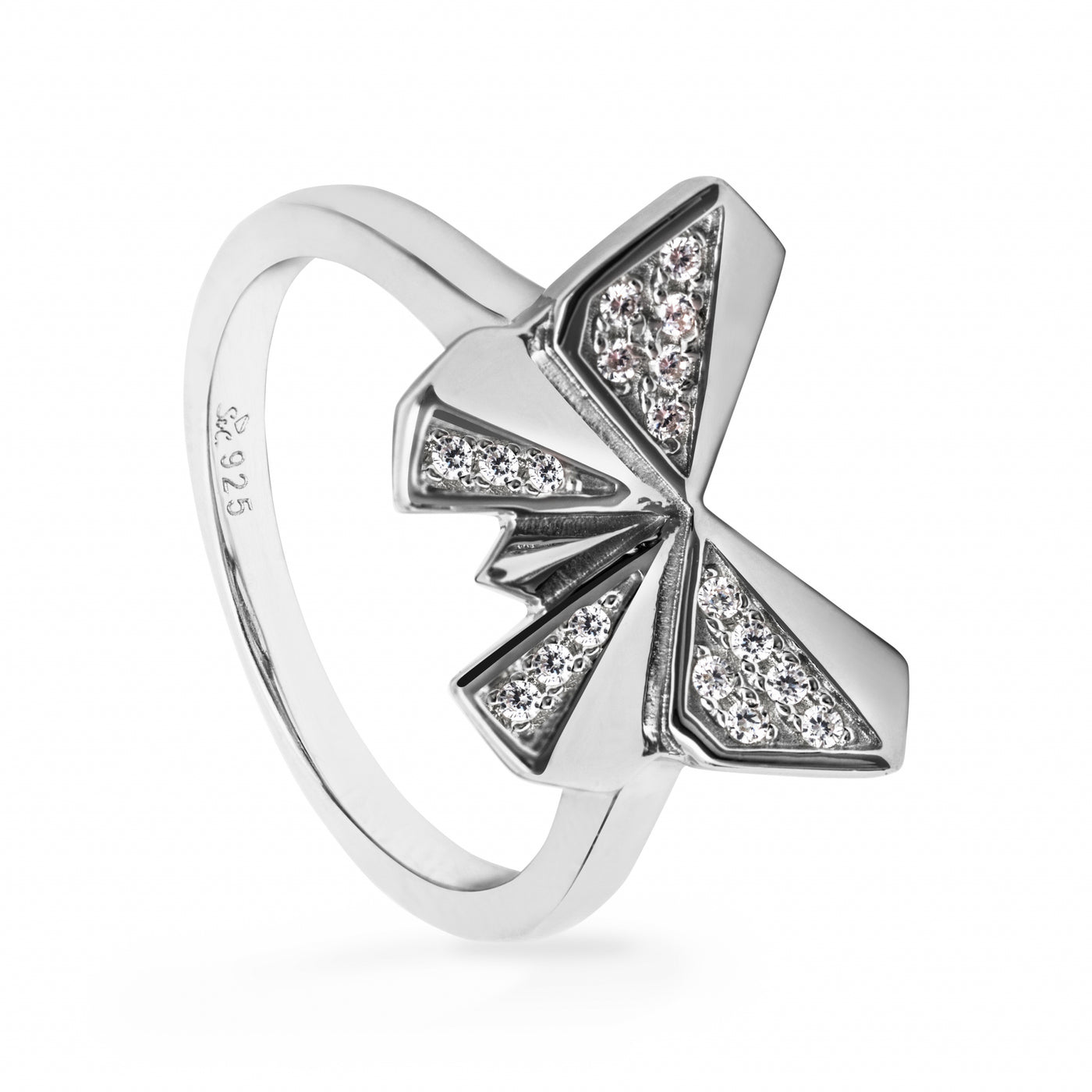 Butterfly Whiteout Pave - Anneau