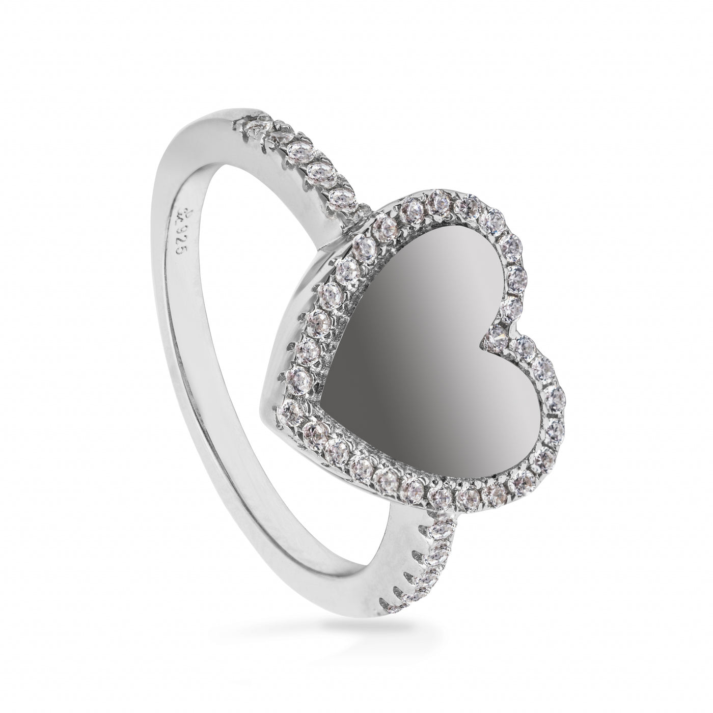 Coeur Whiteout Pave - Bague