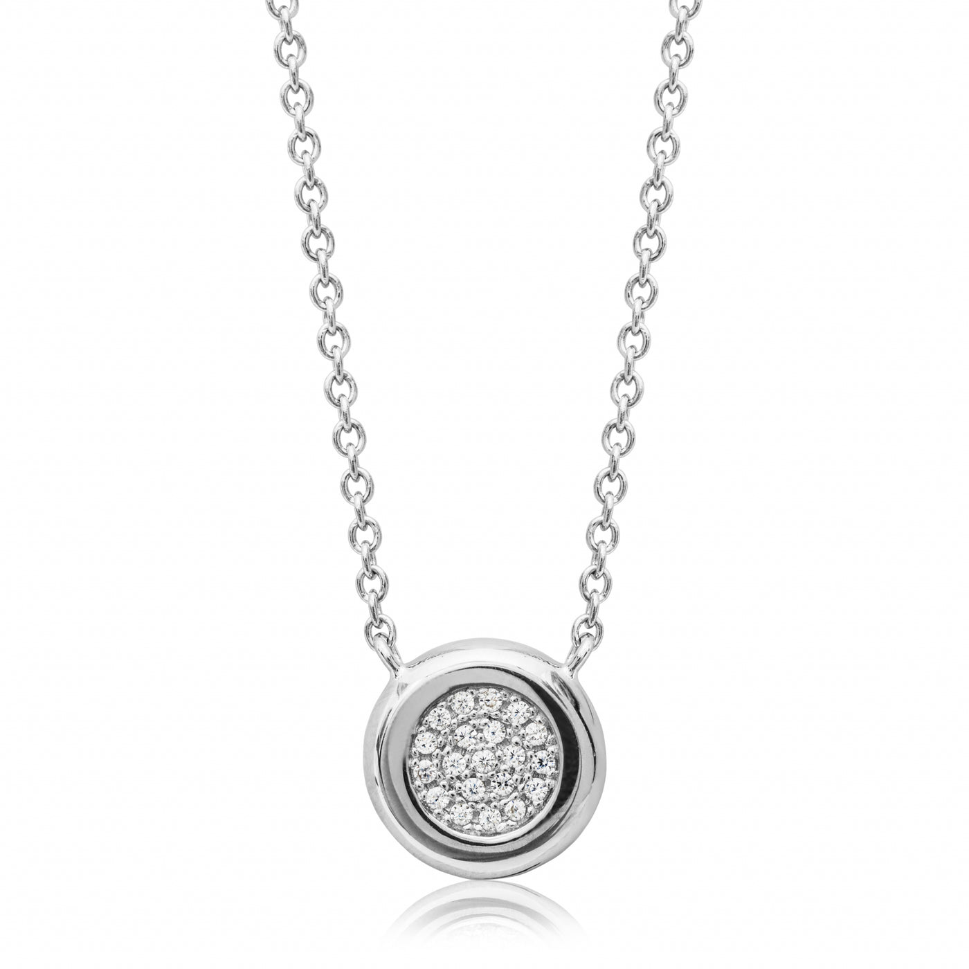 Circle Silver Contour - Necklace