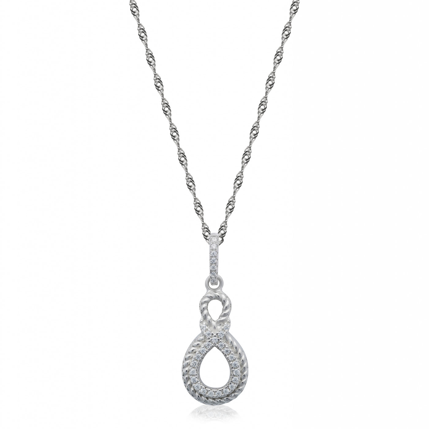 Noeud Argent - Collier Argent