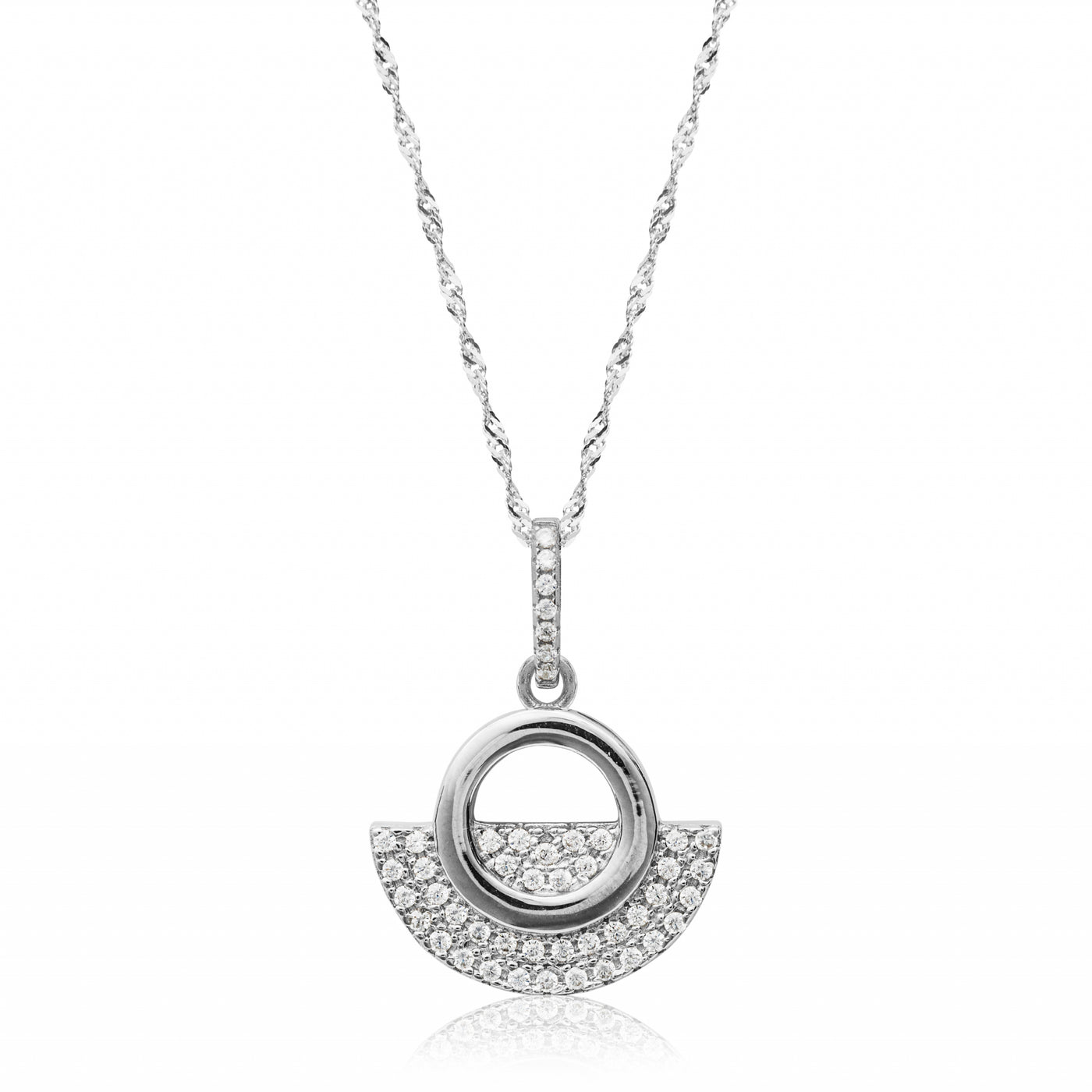 Crescent Stoned - Collier