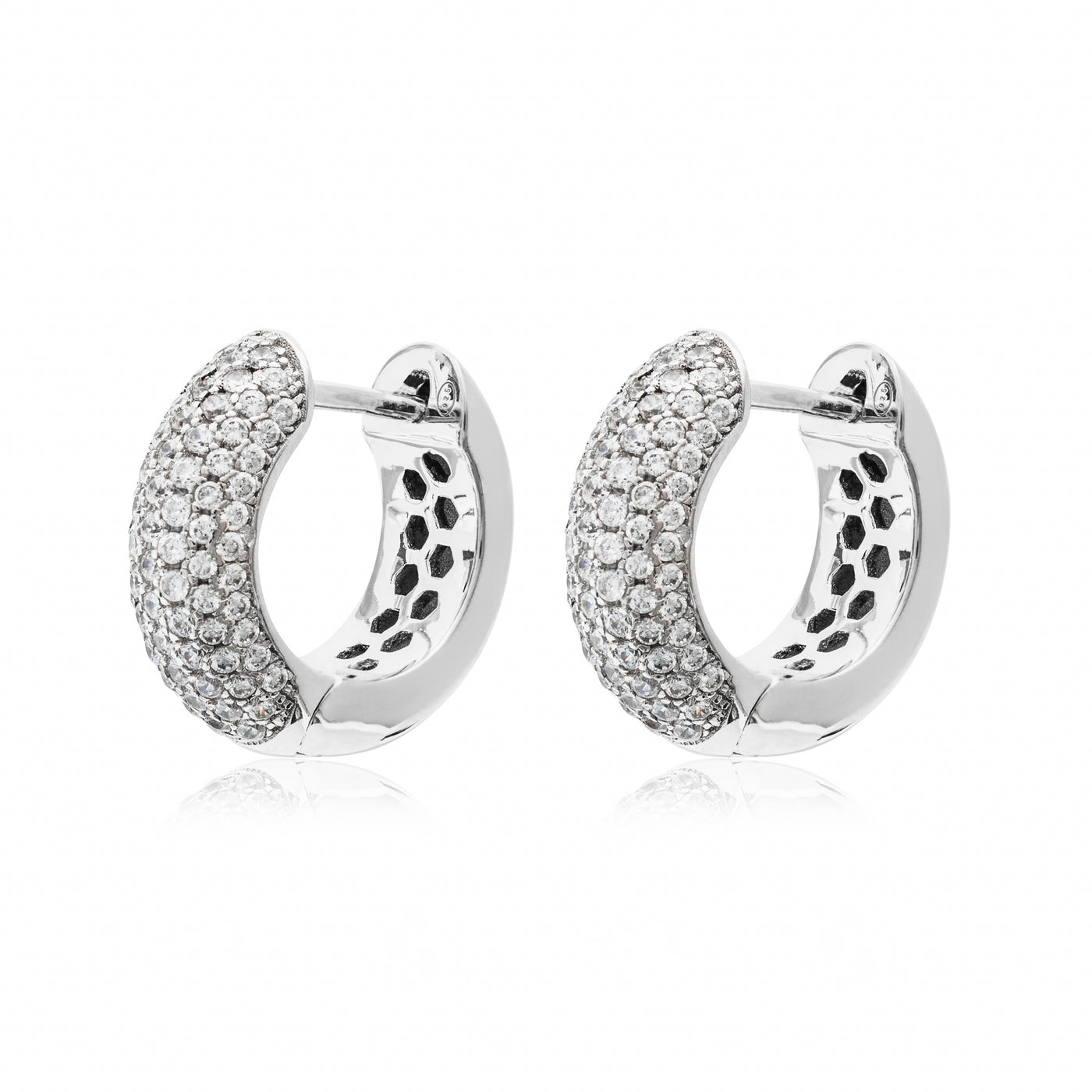 Elise Rounded Pave - Earrings