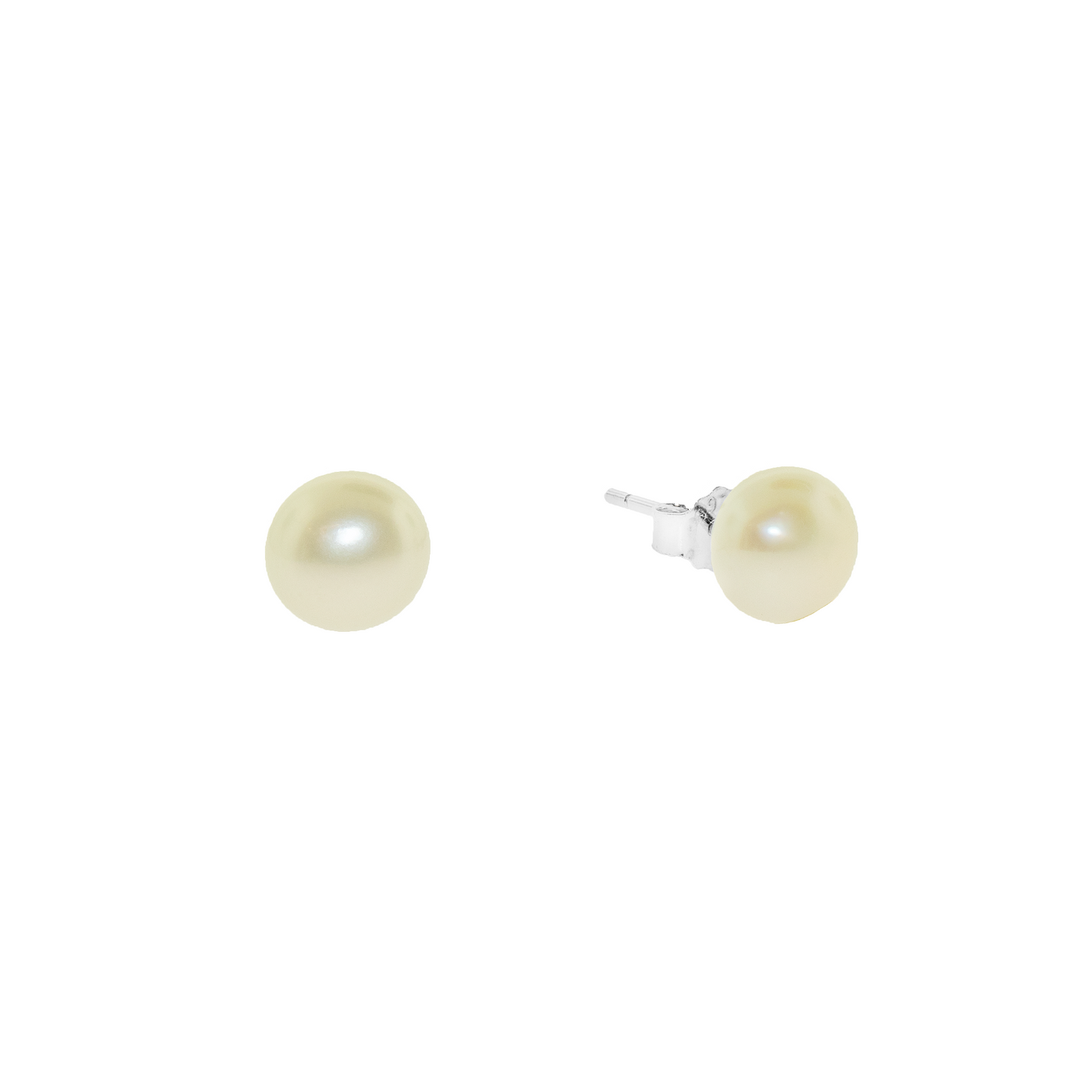 White Pearl - Stud Earrings