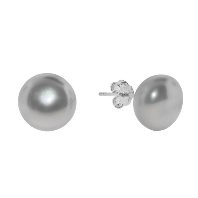 Grey Pearl - Stud Earrings