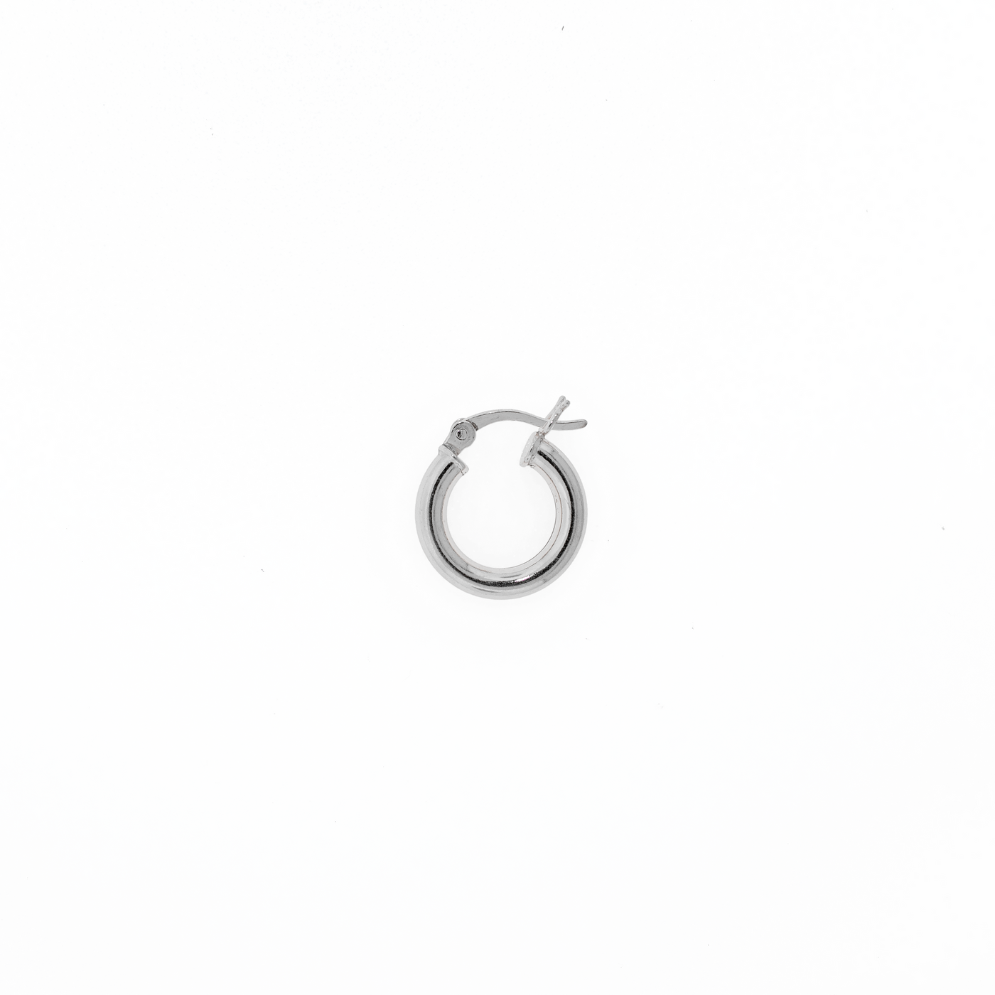 Hoop Earring 3 mm Silver - Rhodium