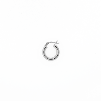 Hoop Earring 3 mm Silver - Rhodium